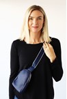 CROSS BODY BAG - navy cream